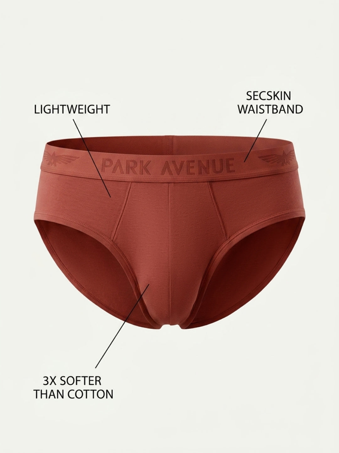 Park Avenue Men Marron Modal Blend Brief