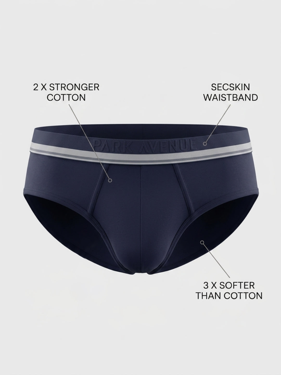 Park Avenue Men Blue MDL Cotton Blend Brief