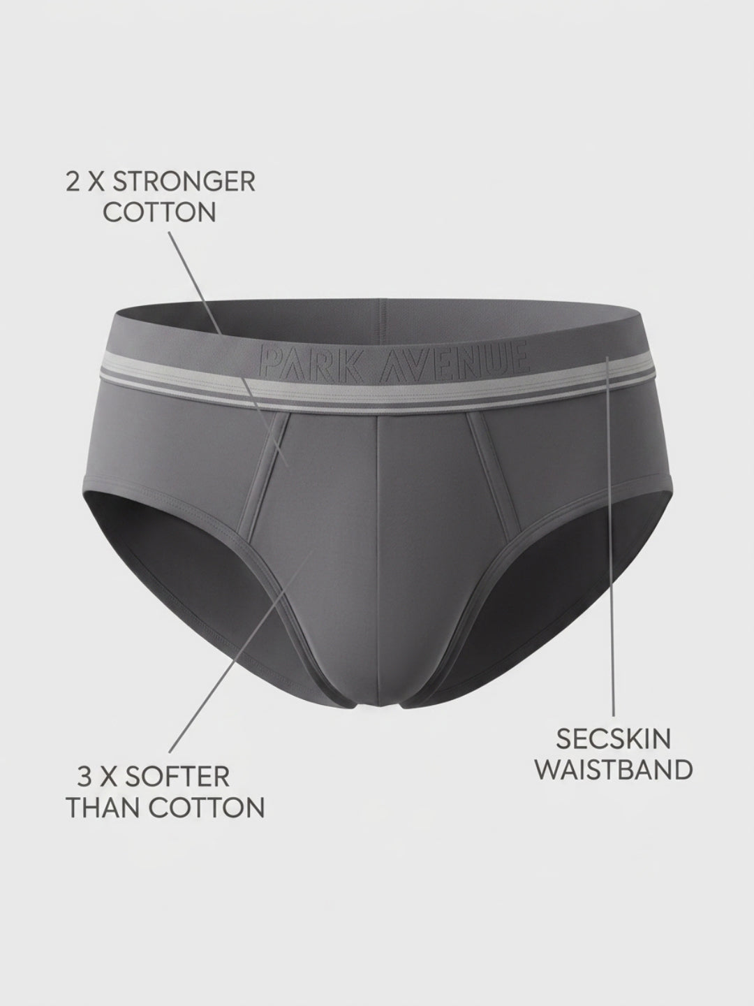 Park Avenue Men Grey Modal Blend Brief