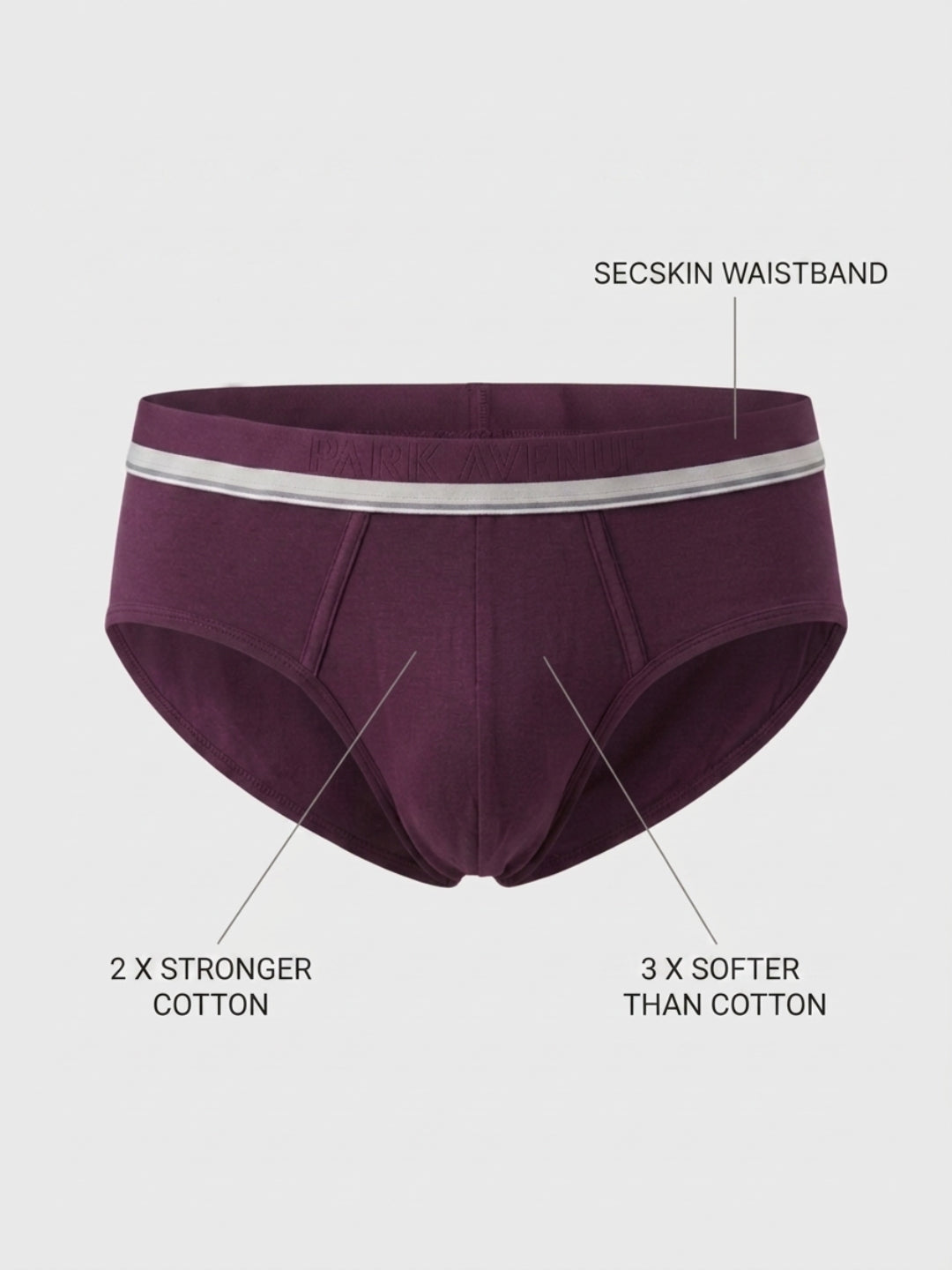 Park Avenue Men Maroon Modal Blend Brief
