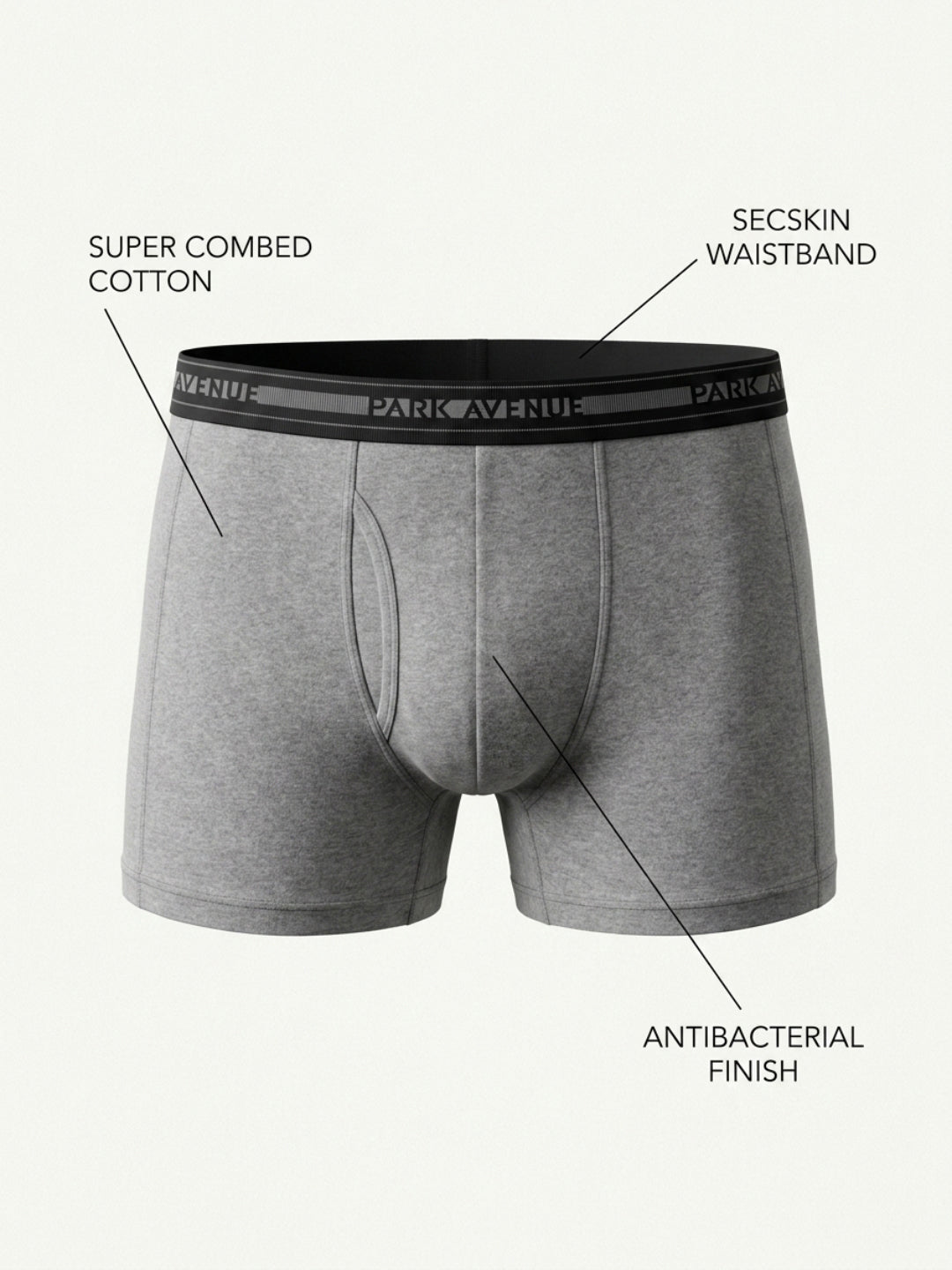 Park Avenue Men Grey Nylon Blend Trunk
