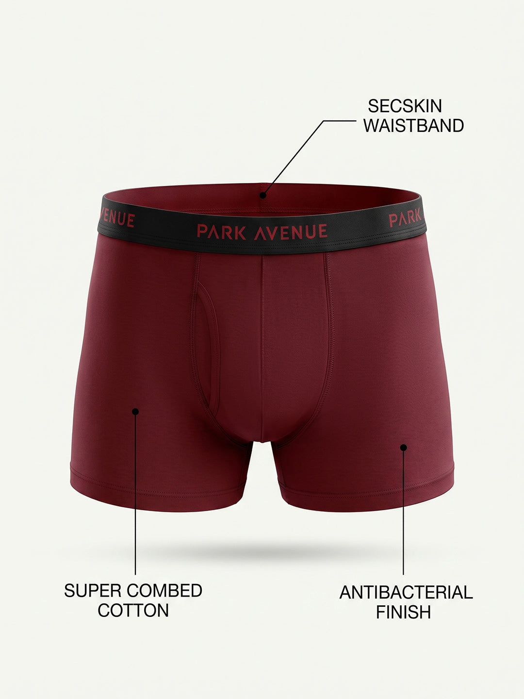 Park Avenue Men Maroon Tactel Nyloan Blend Trunk