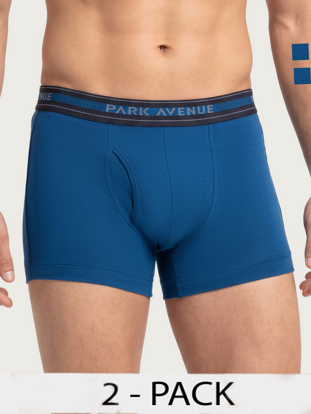Park Avenue Men Blue Cotton Trunk