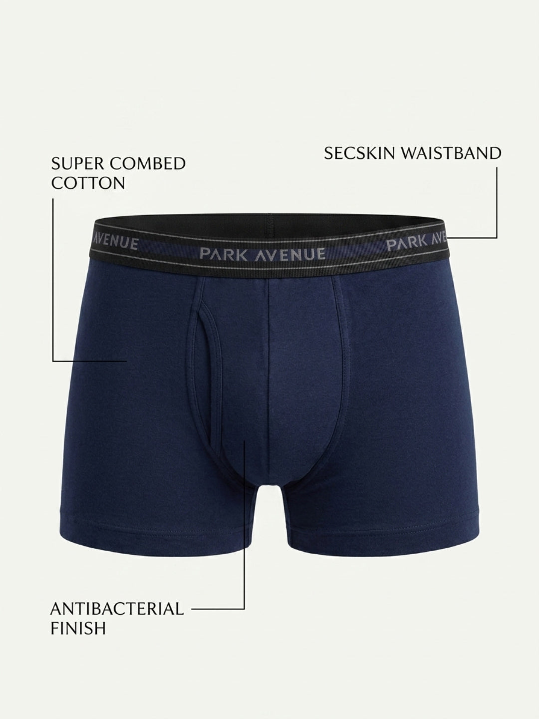 Park Avenue Men Blue Cotton Trunk