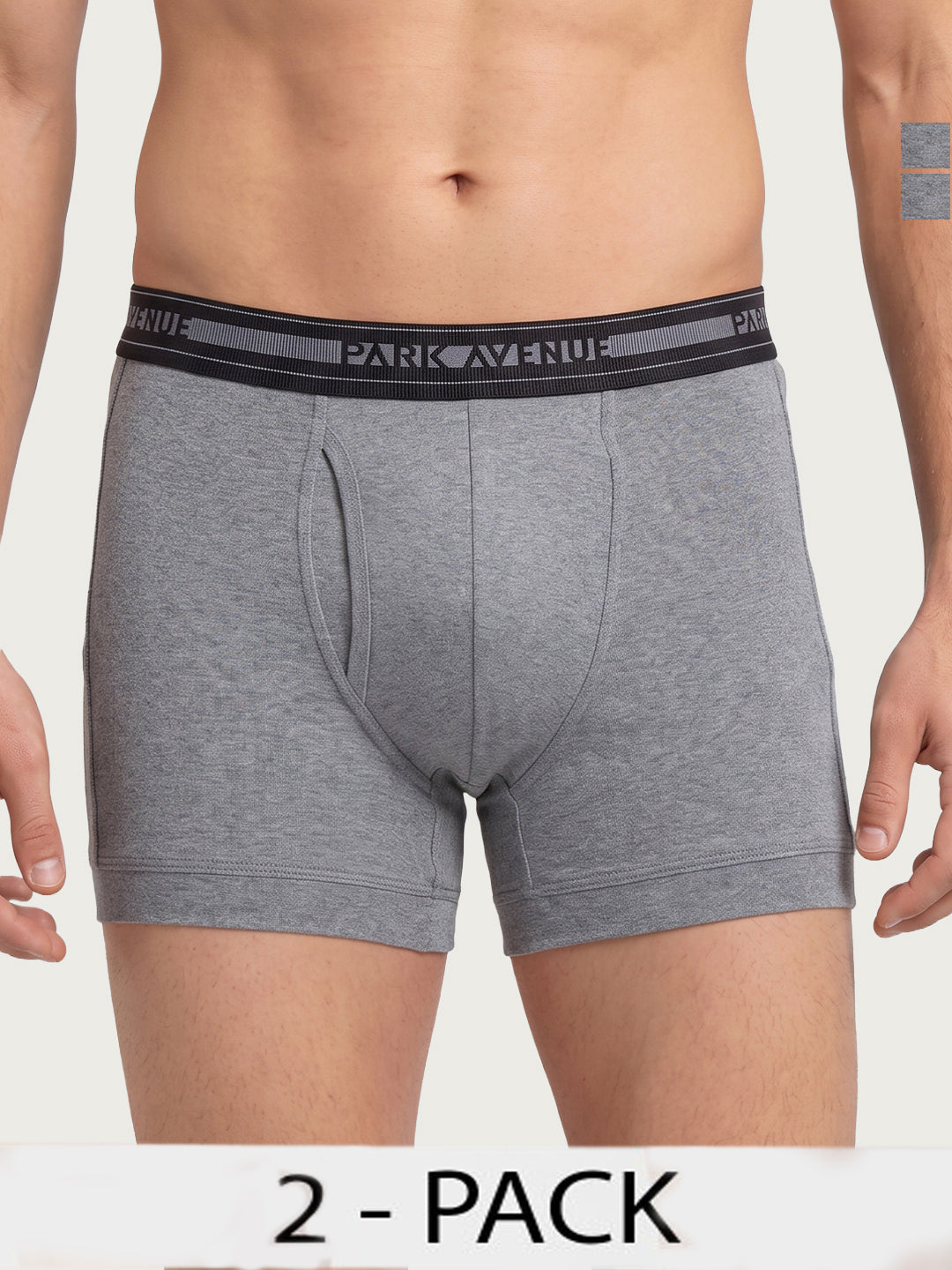 Park Avenue Men Grey Cotton Trunk
