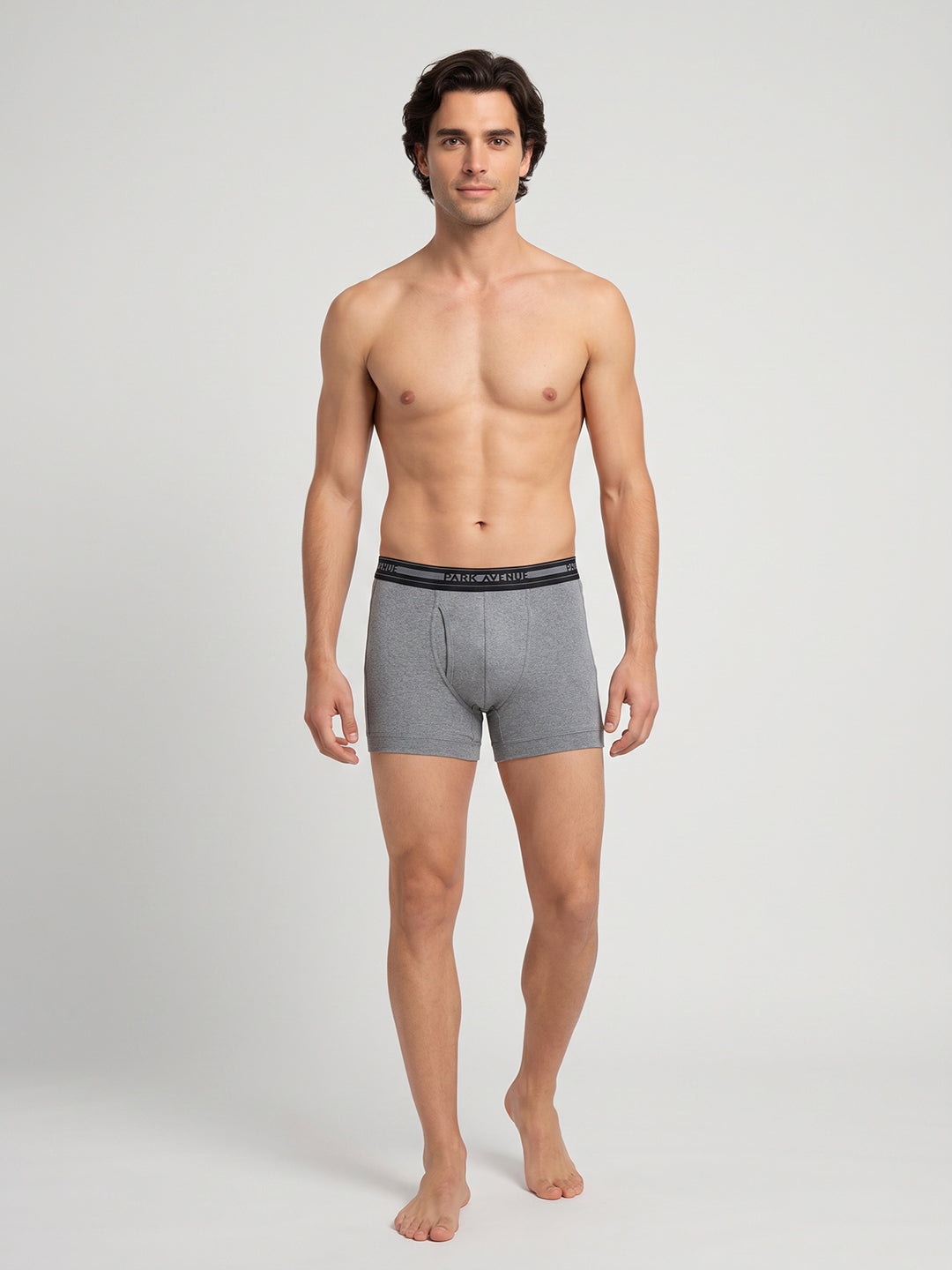 Park Avenue Men Grey Cotton Trunk