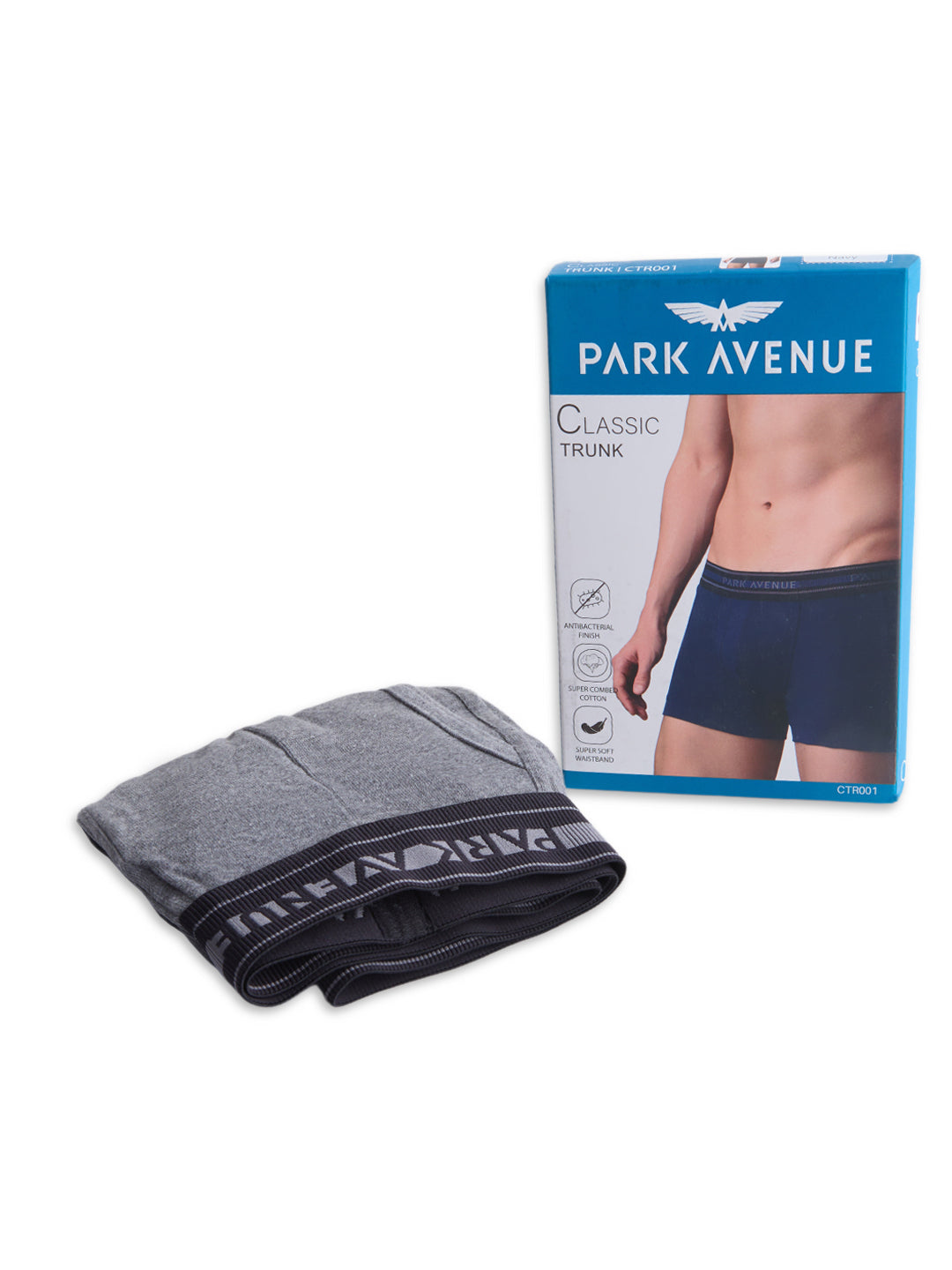 Park Avenue Men Grey Cotton Trunk