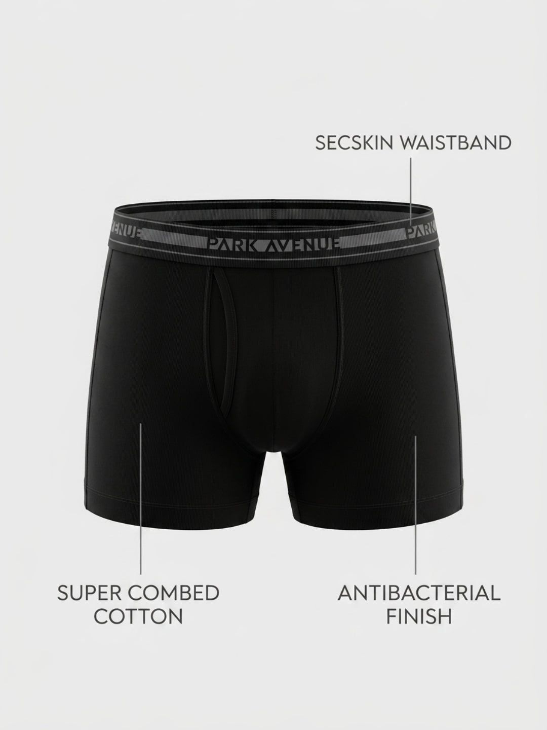 Park Avenue Men Black Cotton Trunk