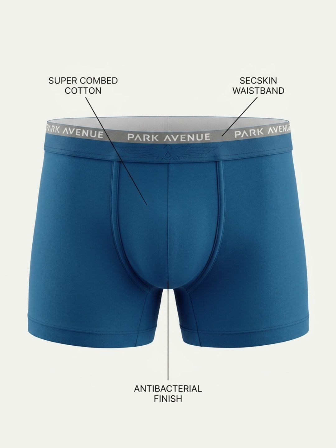 Park Avenue Men Blue Cotton Blend Trunk