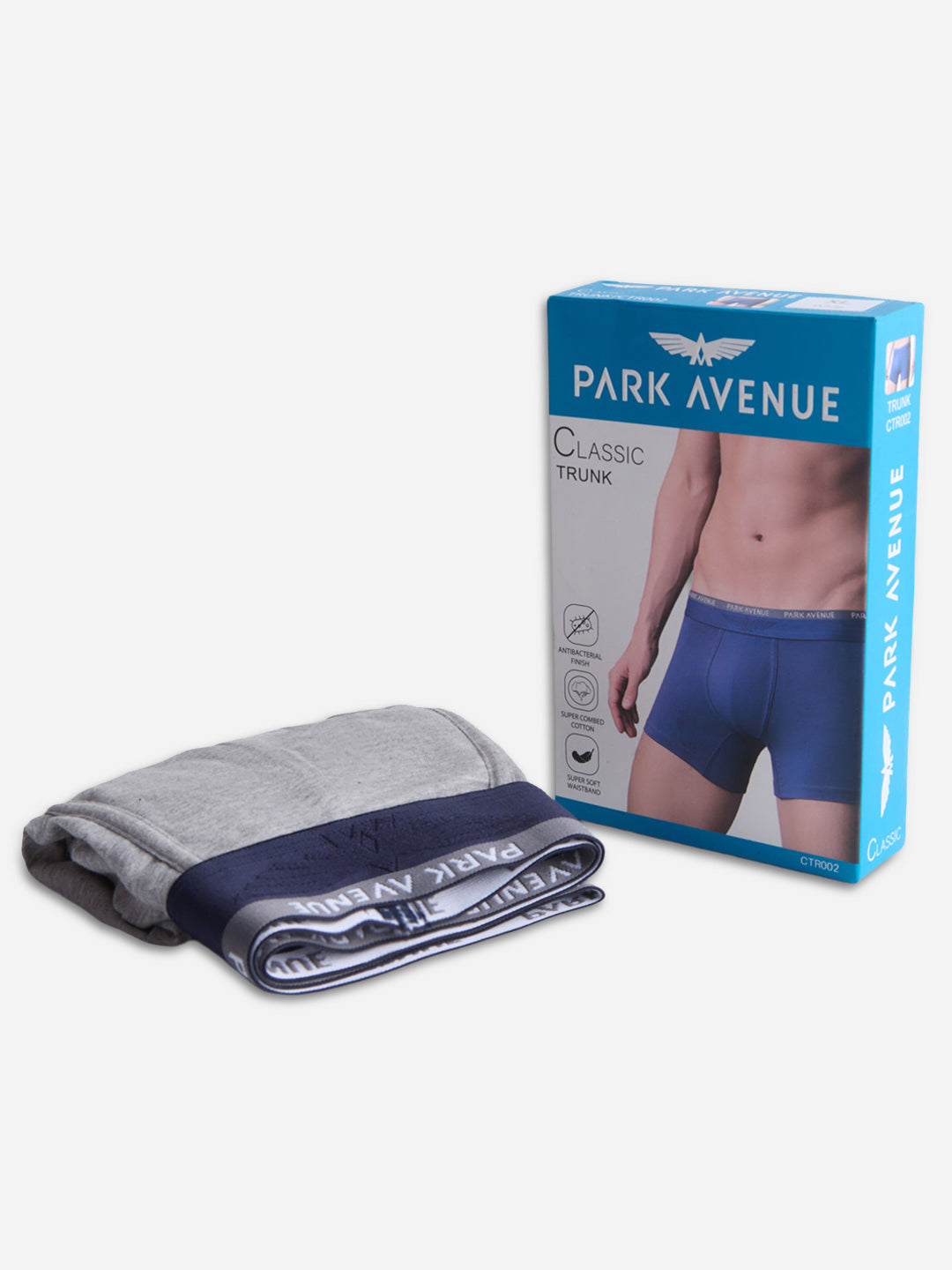 Park Avenue Men Grey Cotton Blend Trunk