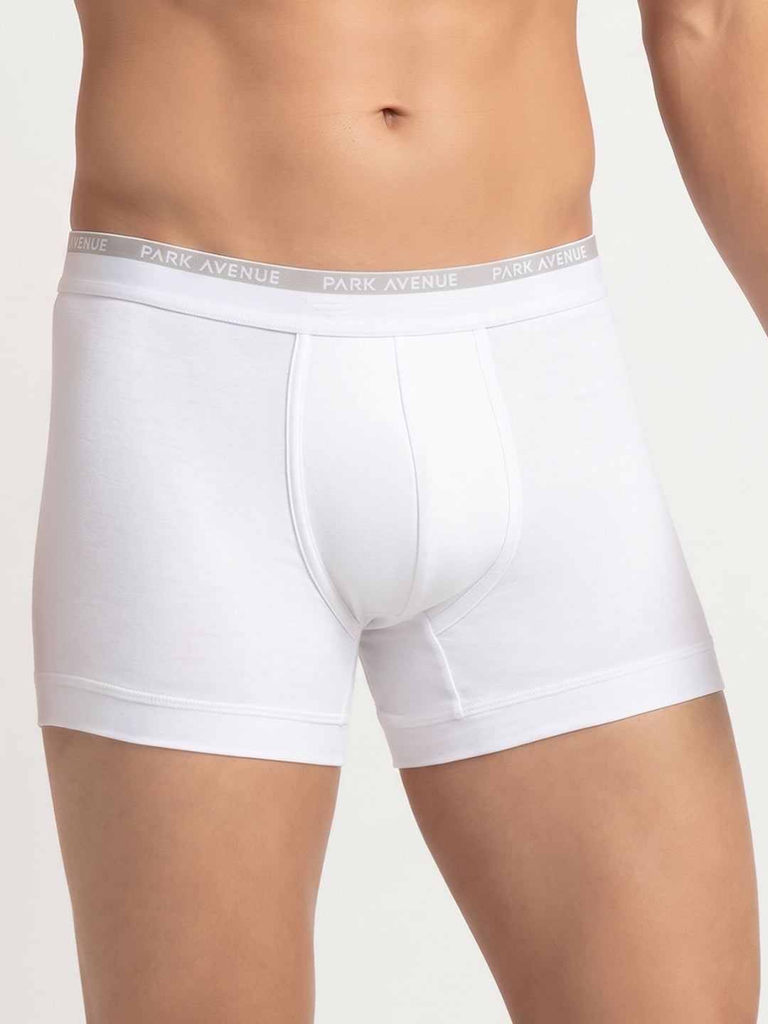 Park Avenue Men White Cotton Blend Trunk