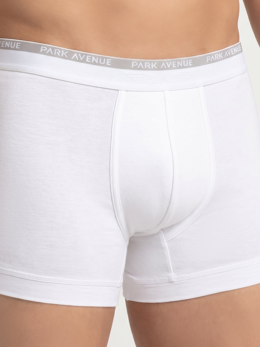 Park Avenue Men White Cotton Blend Trunk