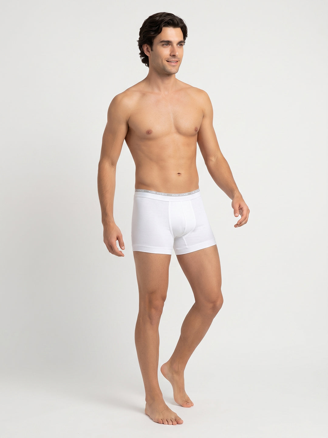 Park Avenue Men White Cotton Blend Trunk