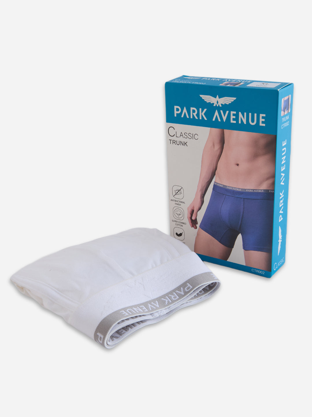 Park Avenue Men White Cotton Blend Trunk