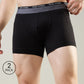 Park Avenue Men Black Cotton Blend Trunk Pack Of 2
