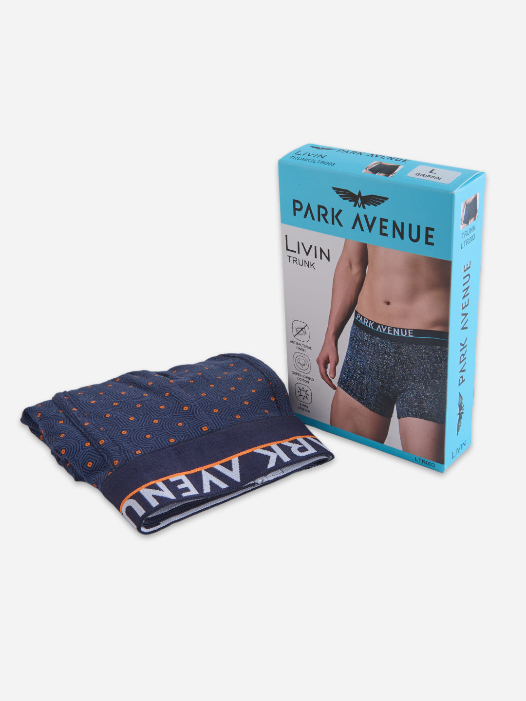 Park Avenue Men Blue Cotton Blend Trunk