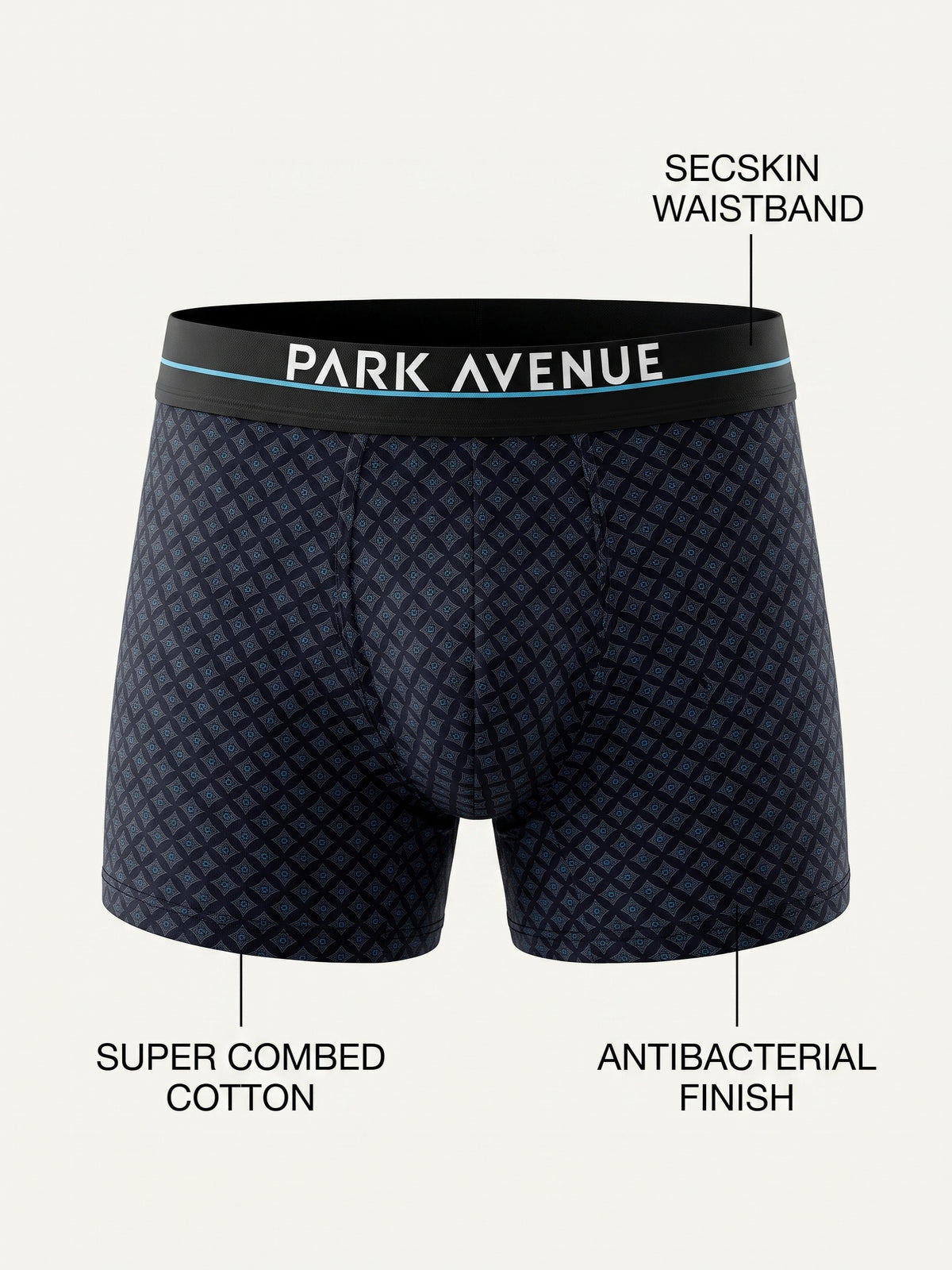 Park Avenue Men Black Cotton Blend Trunk