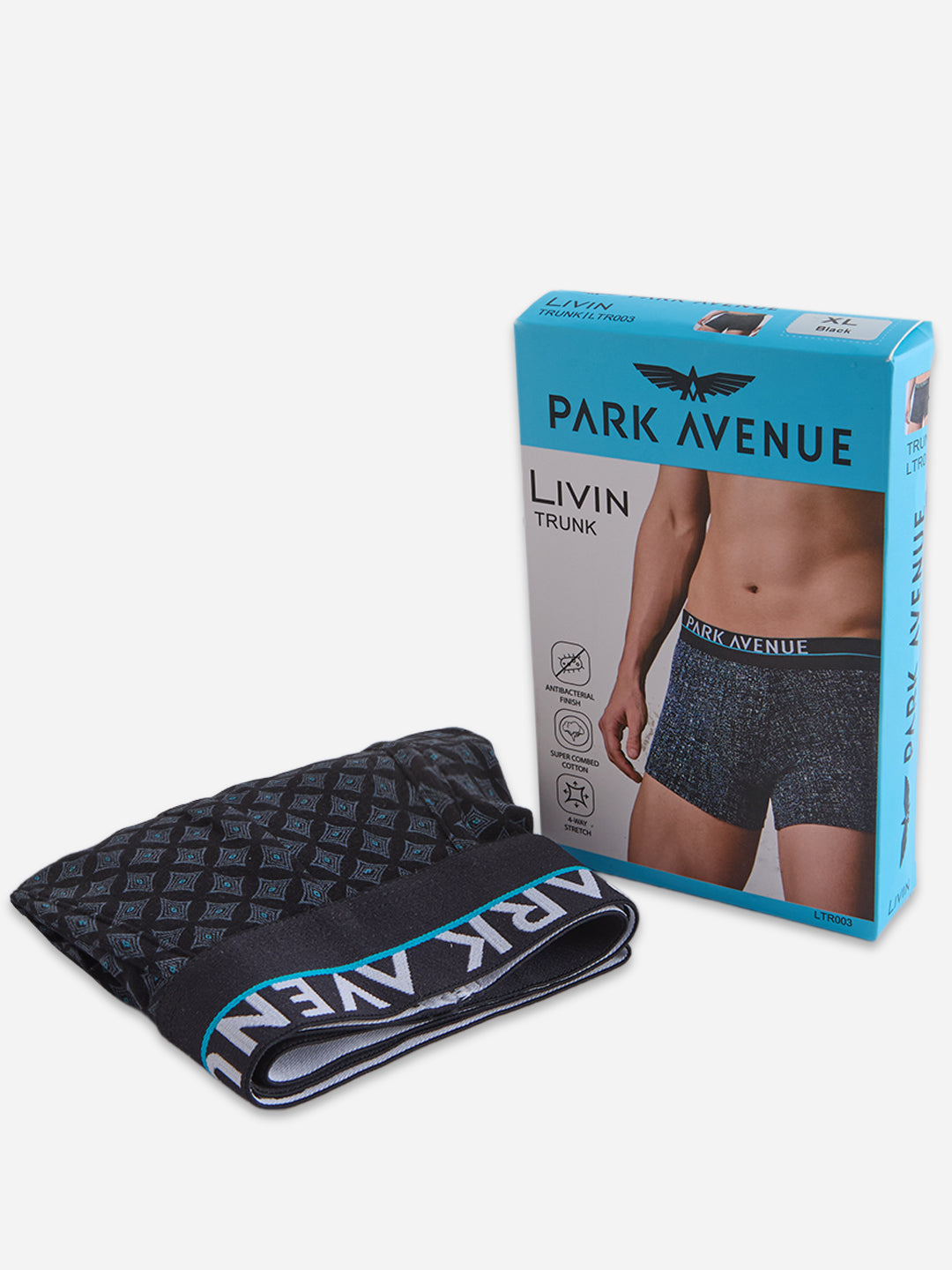 Park Avenue Men Black Cotton Blend Trunk