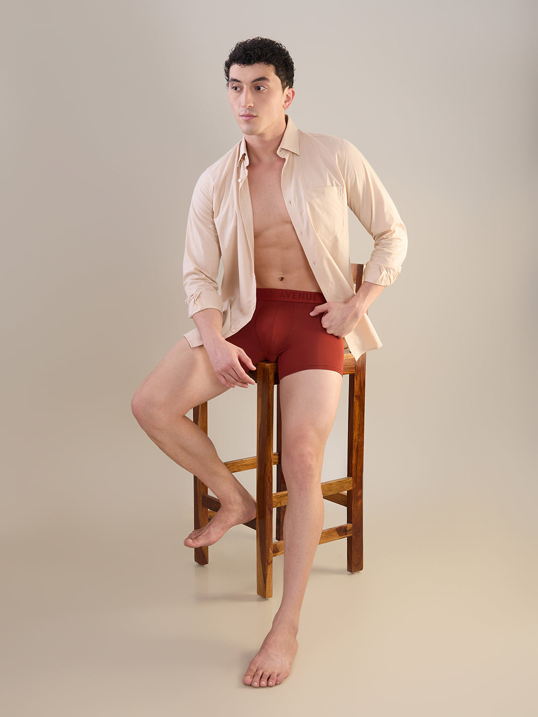 Park Avenue Men Marron Modal Blend Trunk