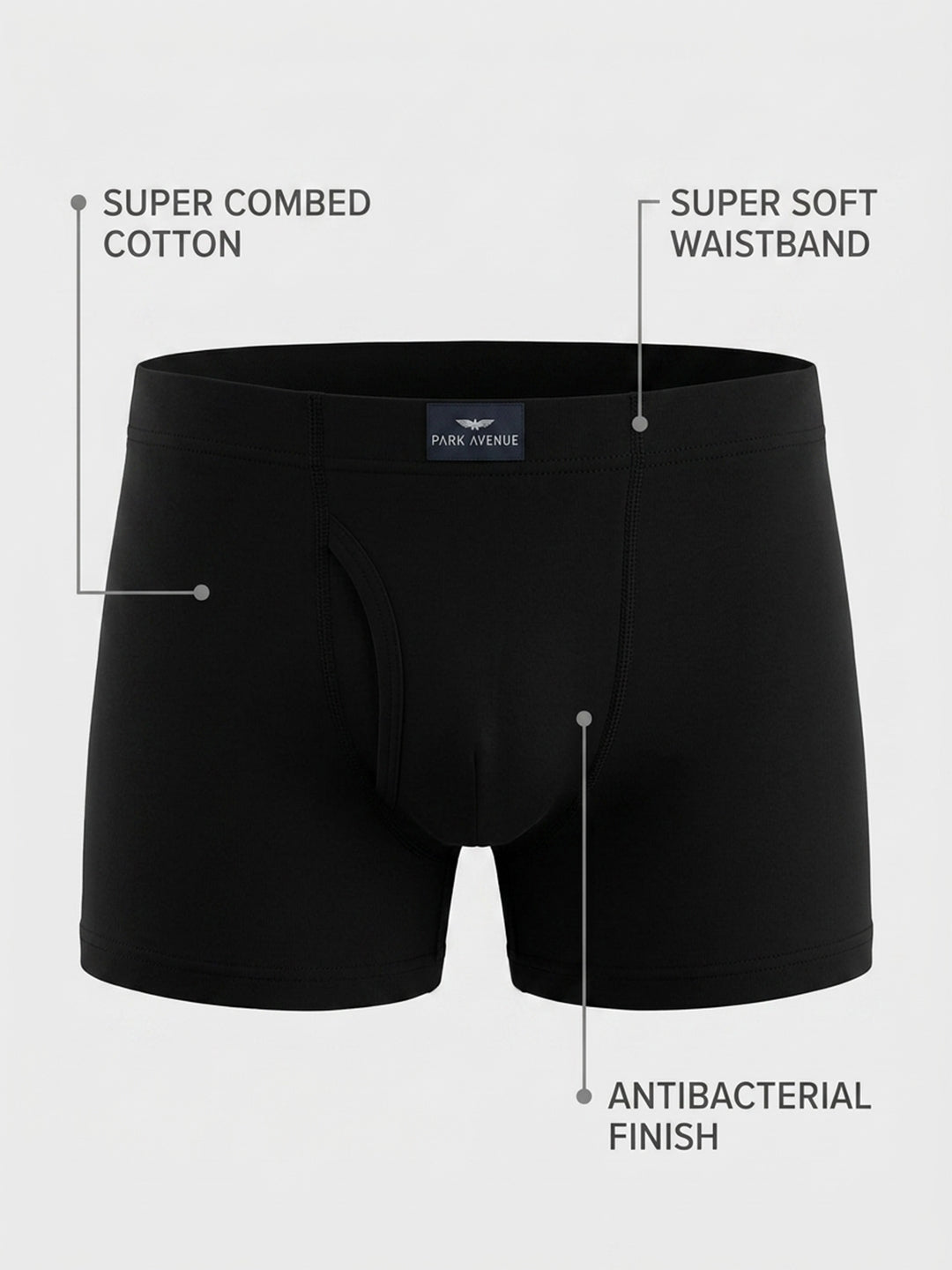 Park Avenue Men Black Cotton Trunk