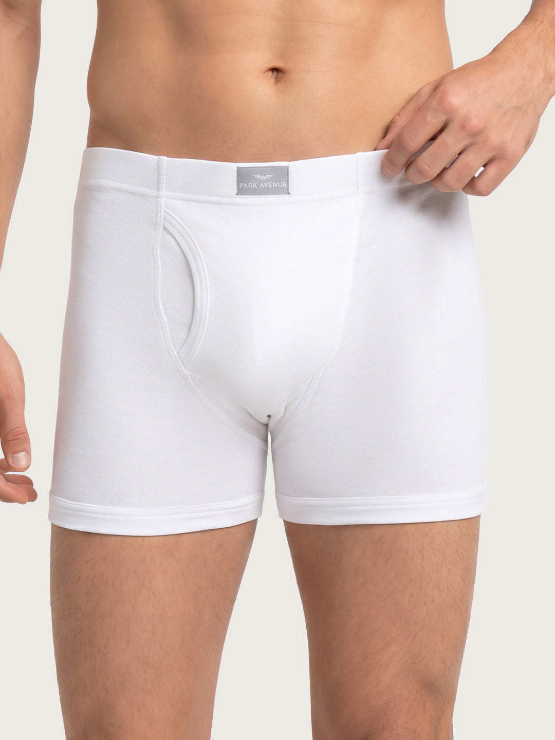 Park Avenue Men White Cotton Trunk