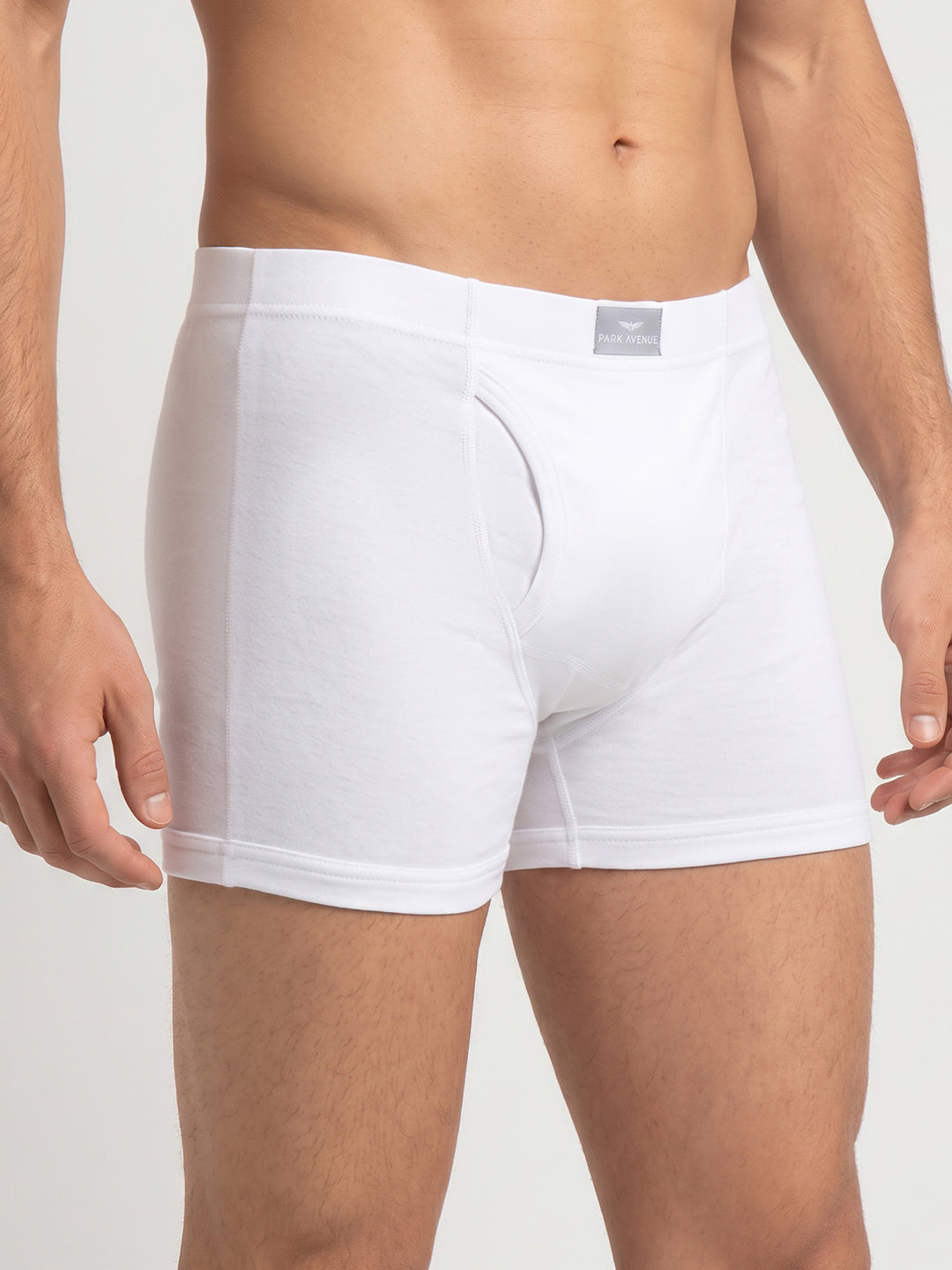 Park Avenue Men White Cotton Trunk