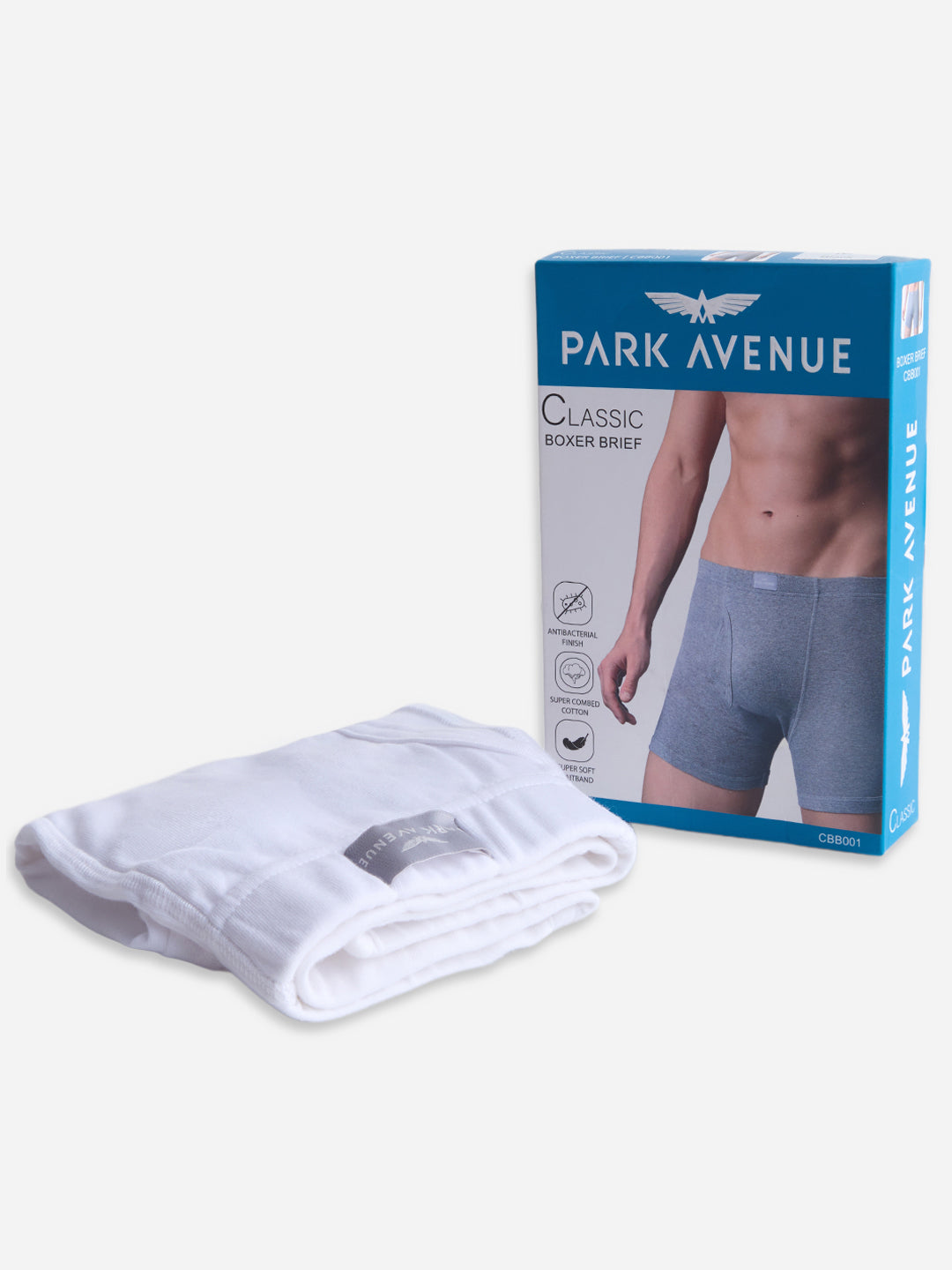 Park Avenue Men White Cotton Trunk