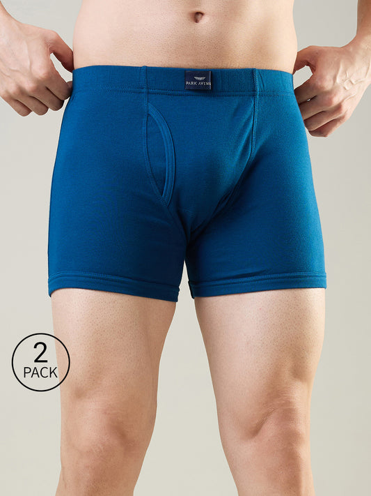 Park Avenue Men Blue Cotton Trunk Pack Of 2