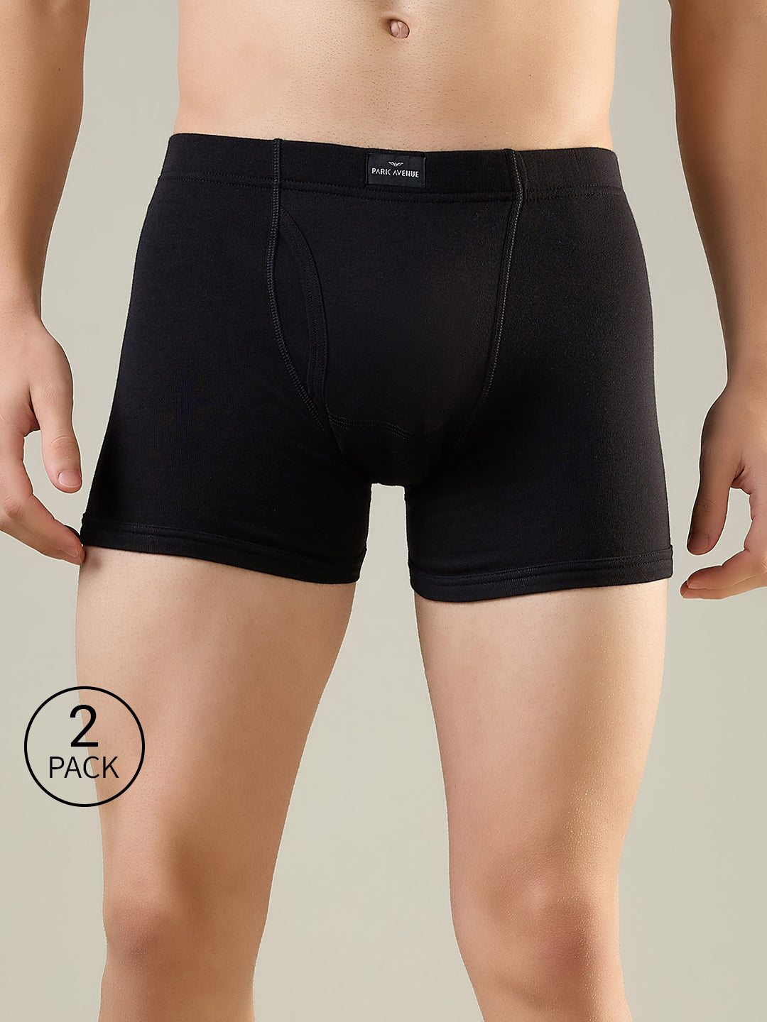 Park Avenue Men Black Cotton Trunk Pack Of 2