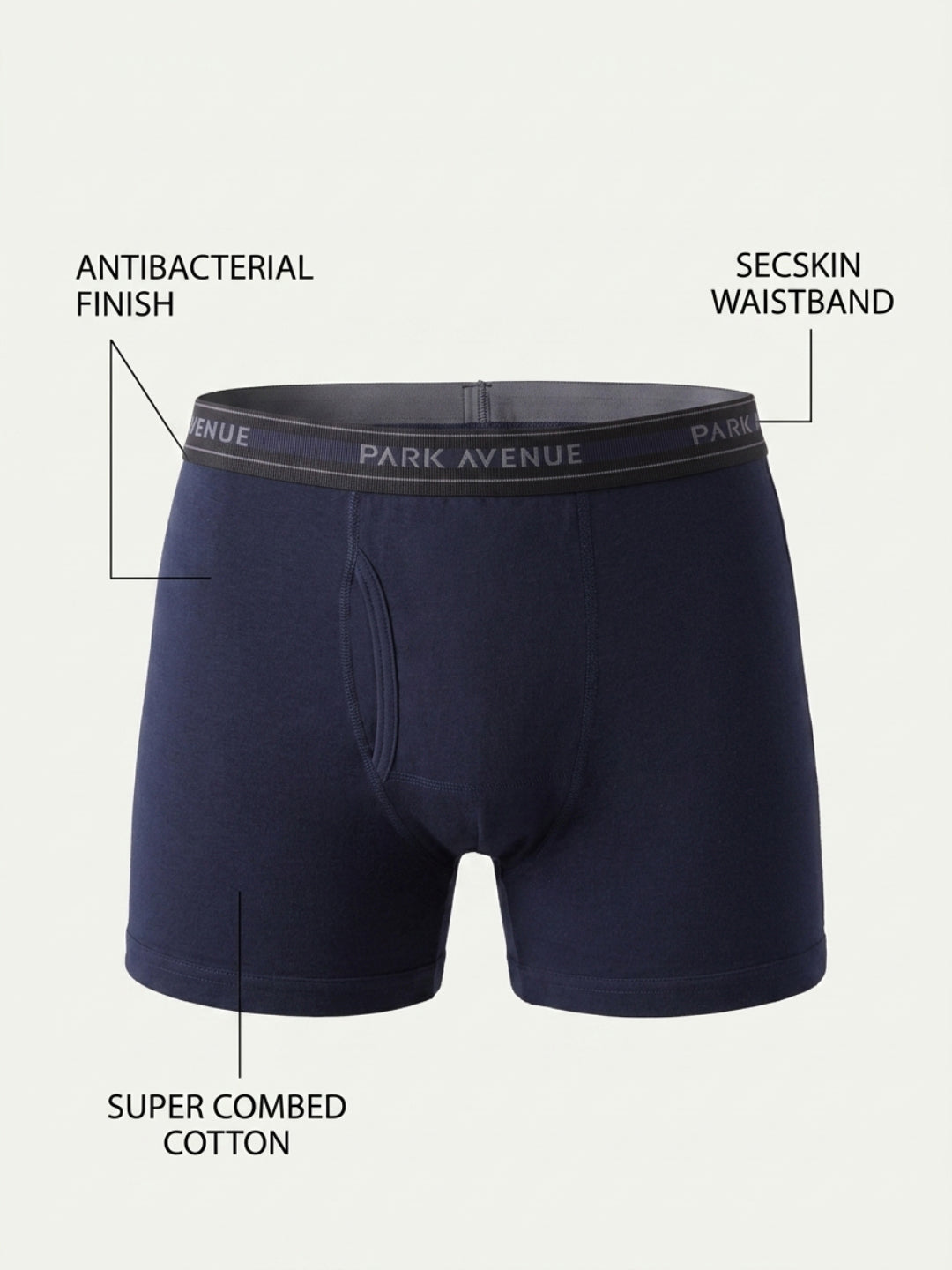 Park Avenue Men Blue Cotton Trunk