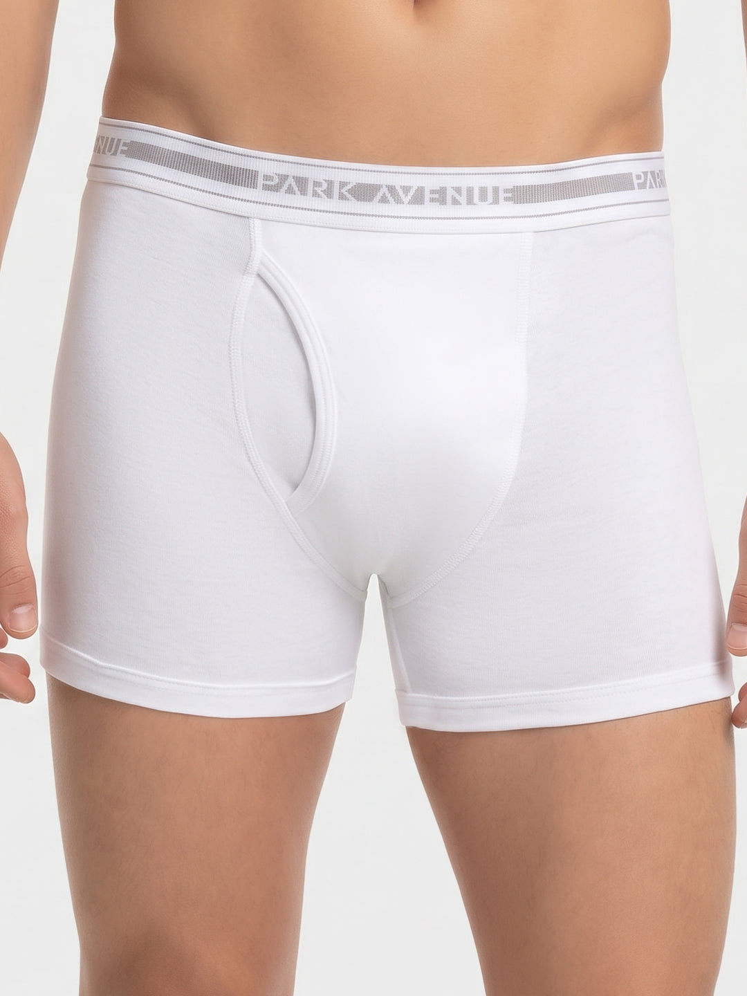 Park Avenue Men White Cotton Trunk