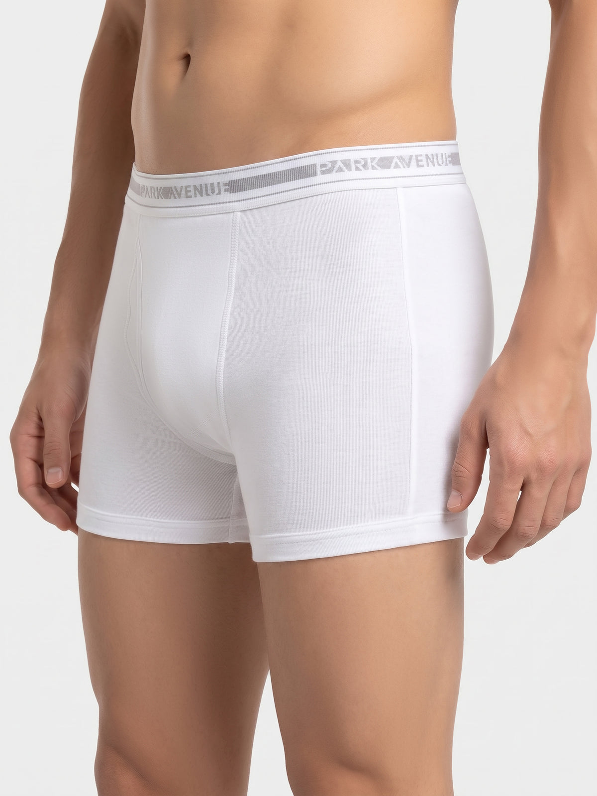 Park Avenue Men White Cotton Trunk