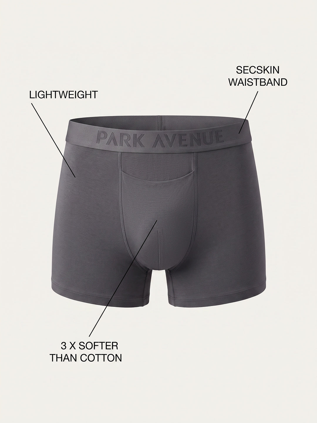 Park Avenue Men Grey Modal Blend Trunk