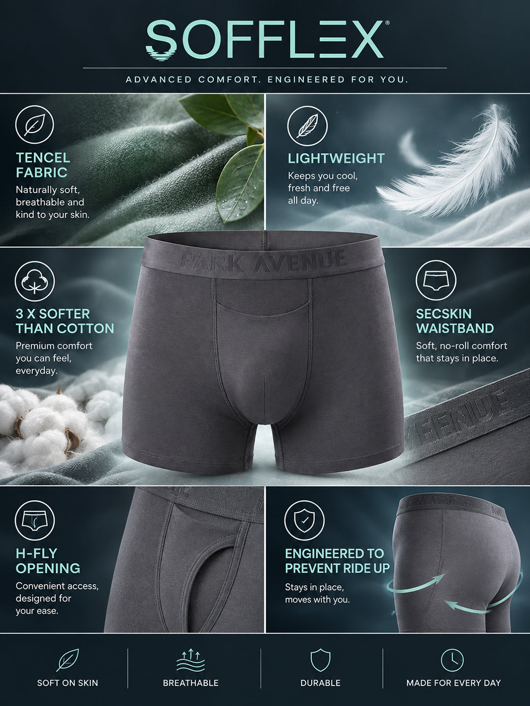 Park Avenue Men Marron Modal Blend Trunk