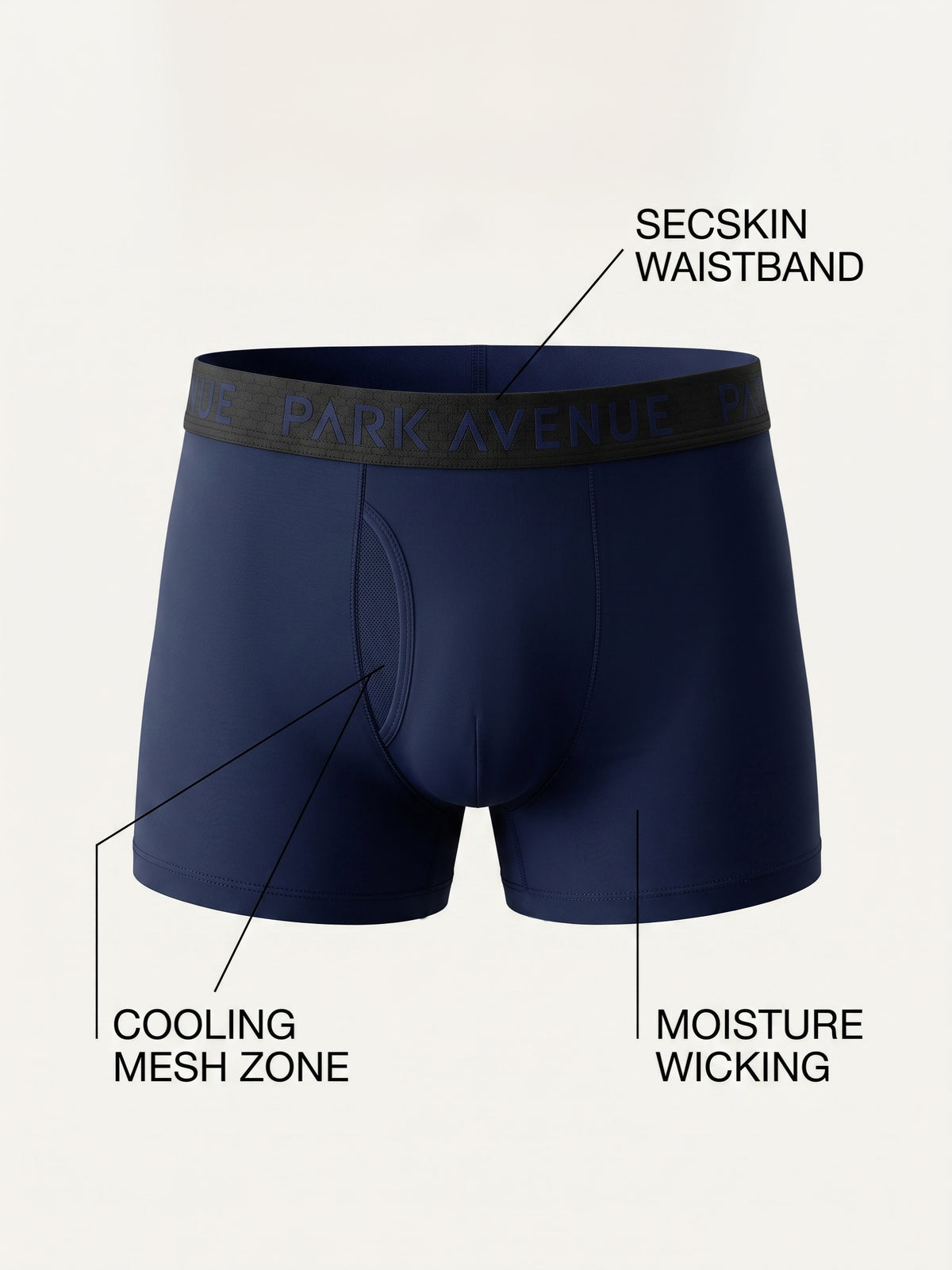 Park Avenue Men Blue Nylon Blend Trunk