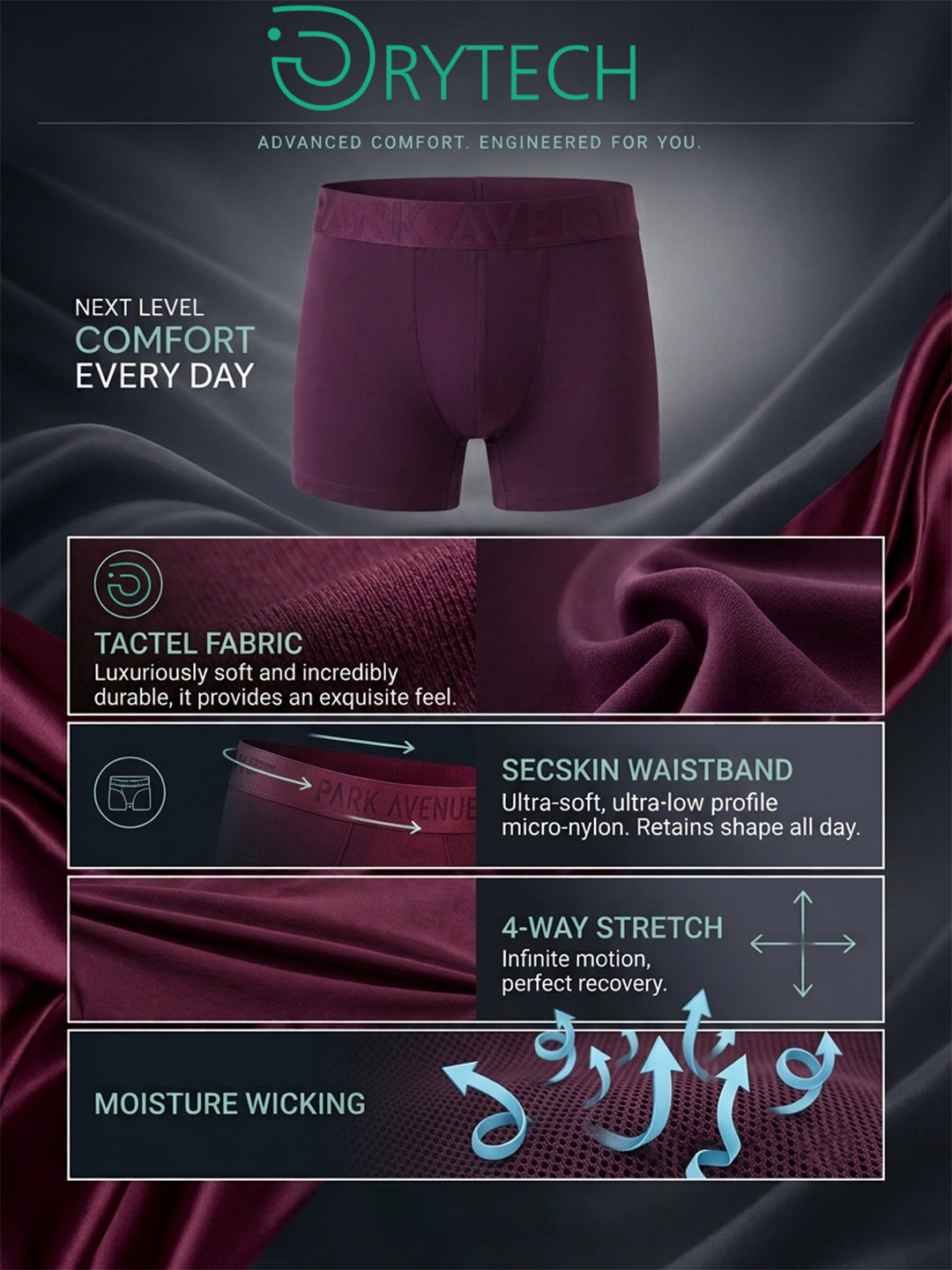 Park Avenue Men Blue Nylon Blend Trunk