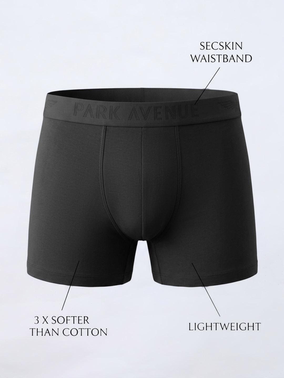 Park Avenue Men Black Modal Blend Trunk
