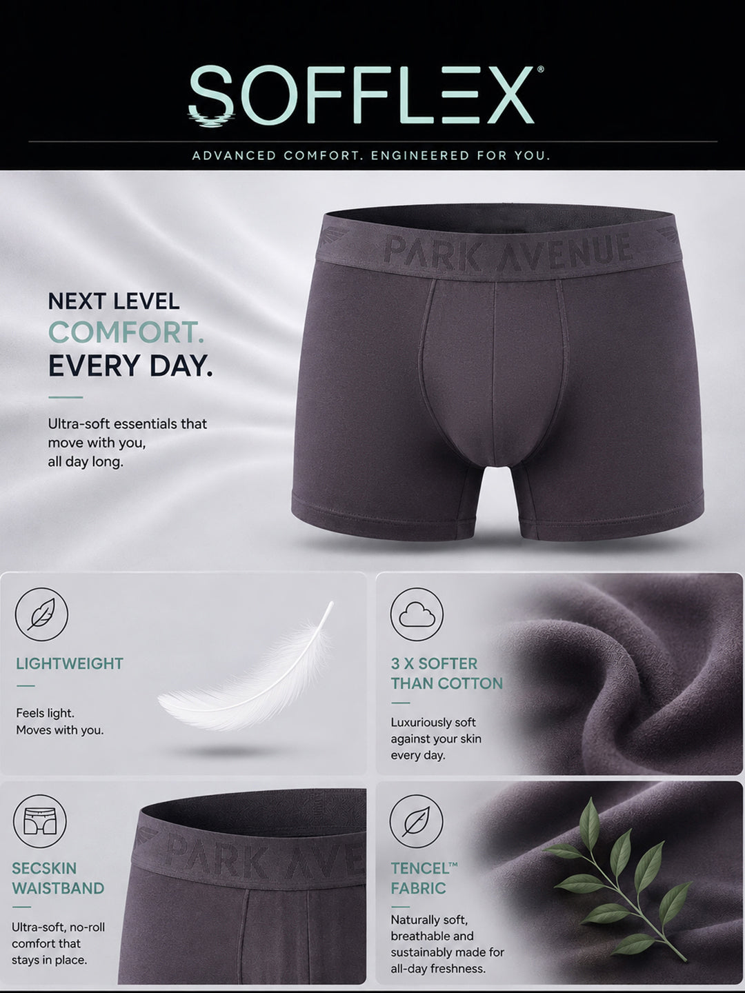Park Avenue Men Marron Modal Blend Trunk