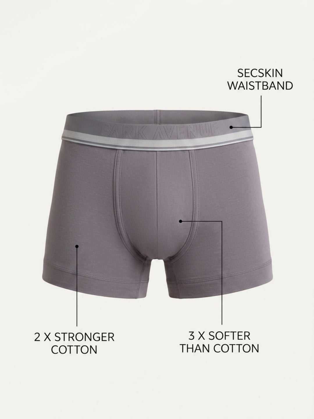 Park Avenue Men Grey Modal Blend Trunk