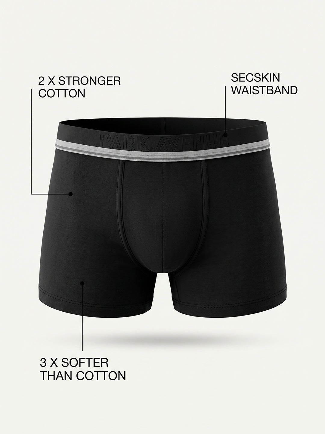 Park Avenue Men Black Modal Blend Trunk