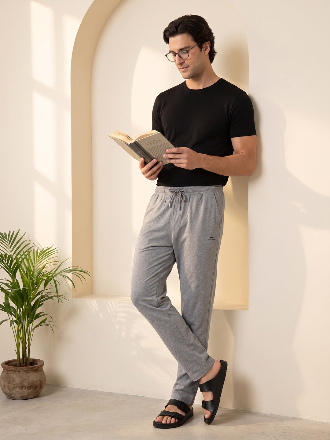 Park Avenue Men Grey Trackpant