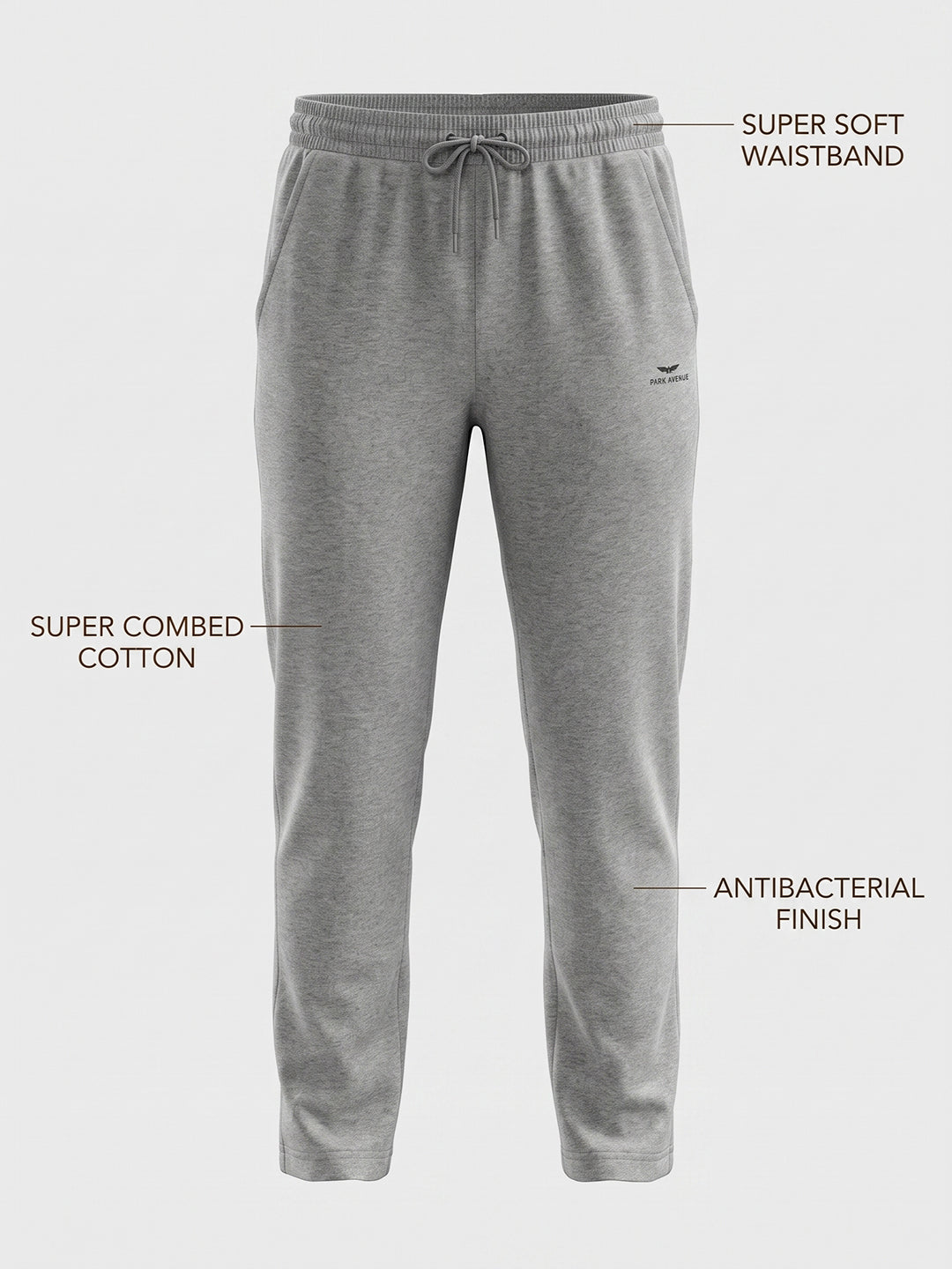 Park Avenue Men Grey Trackpant