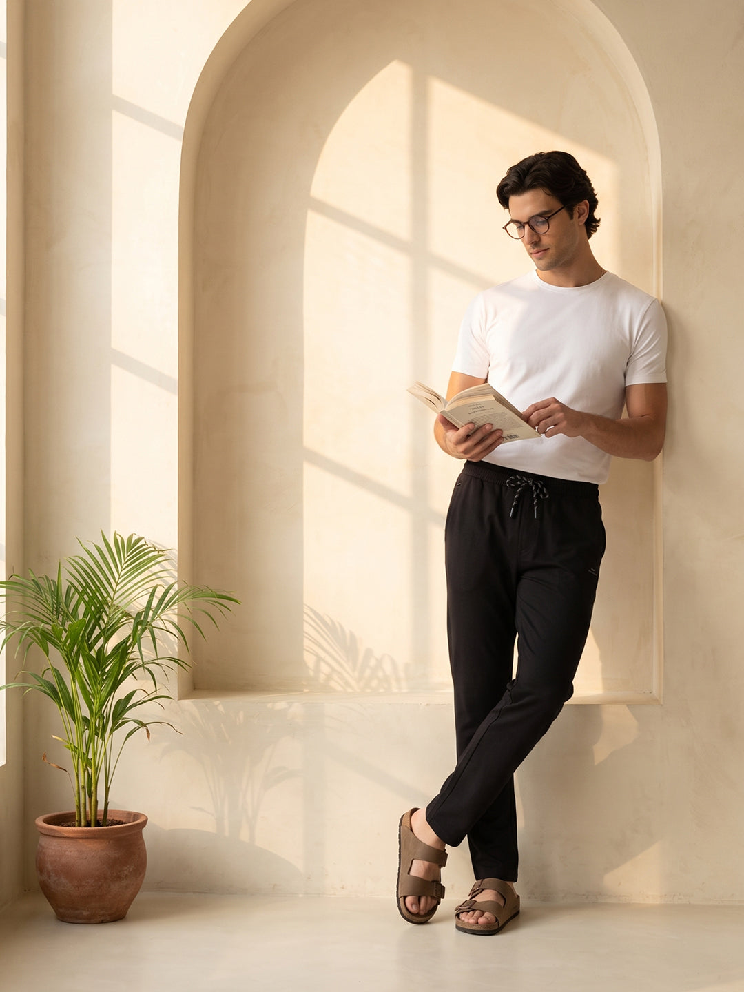 Park Avenue Men Black Trackpant