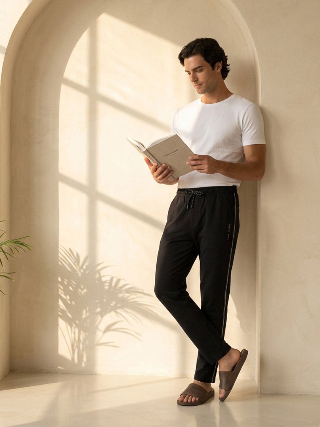 Park Avenue Men Black Trackpant