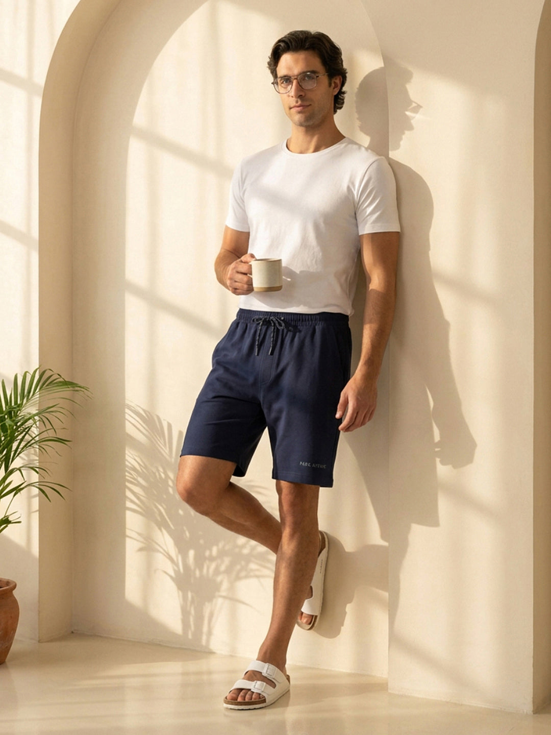 Park Avenue Men Blue Shorts