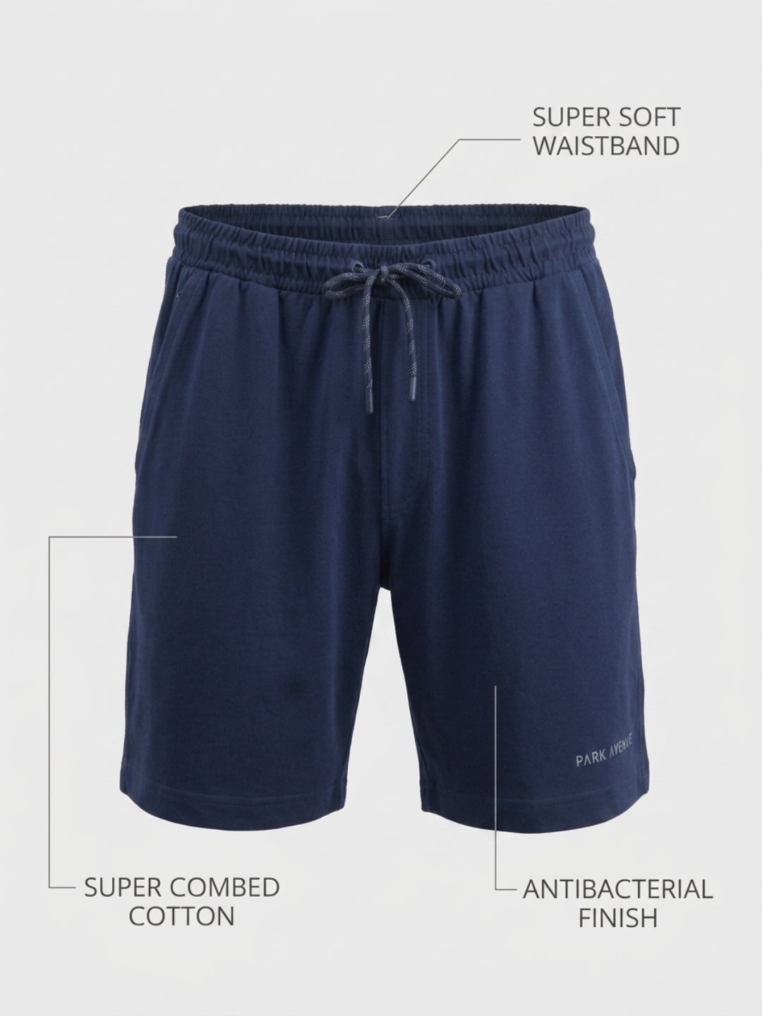 Park Avenue Men Blue Shorts