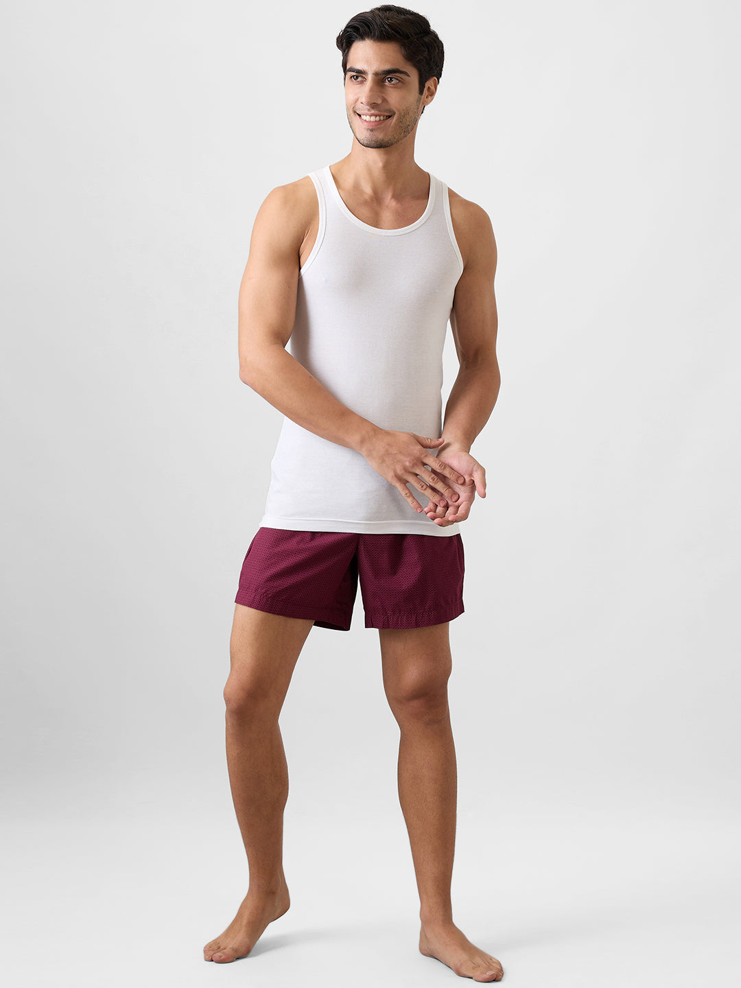 Park Avenue Men White Cotton Blend Vest