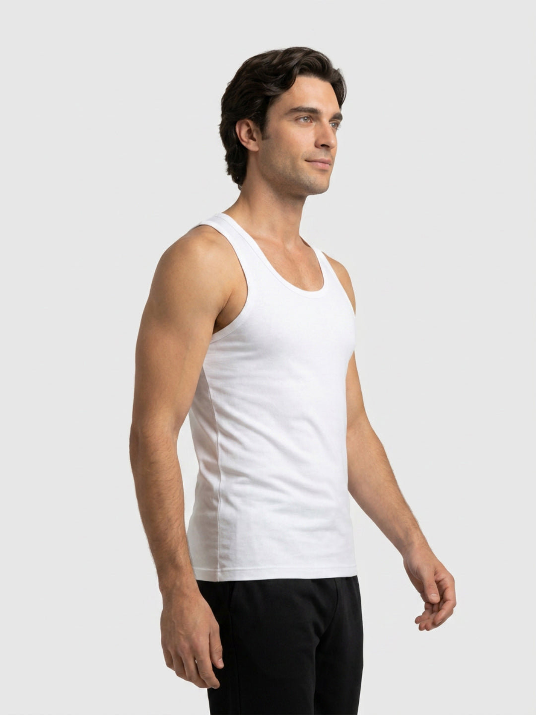 Park Avenue Men White Cotton Vest