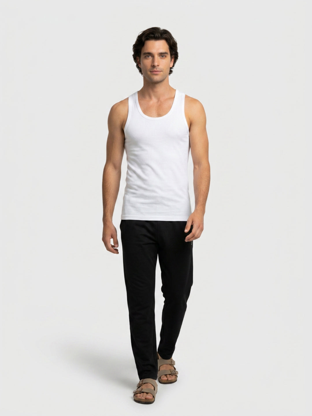 Park Avenue Men White Cotton Vest