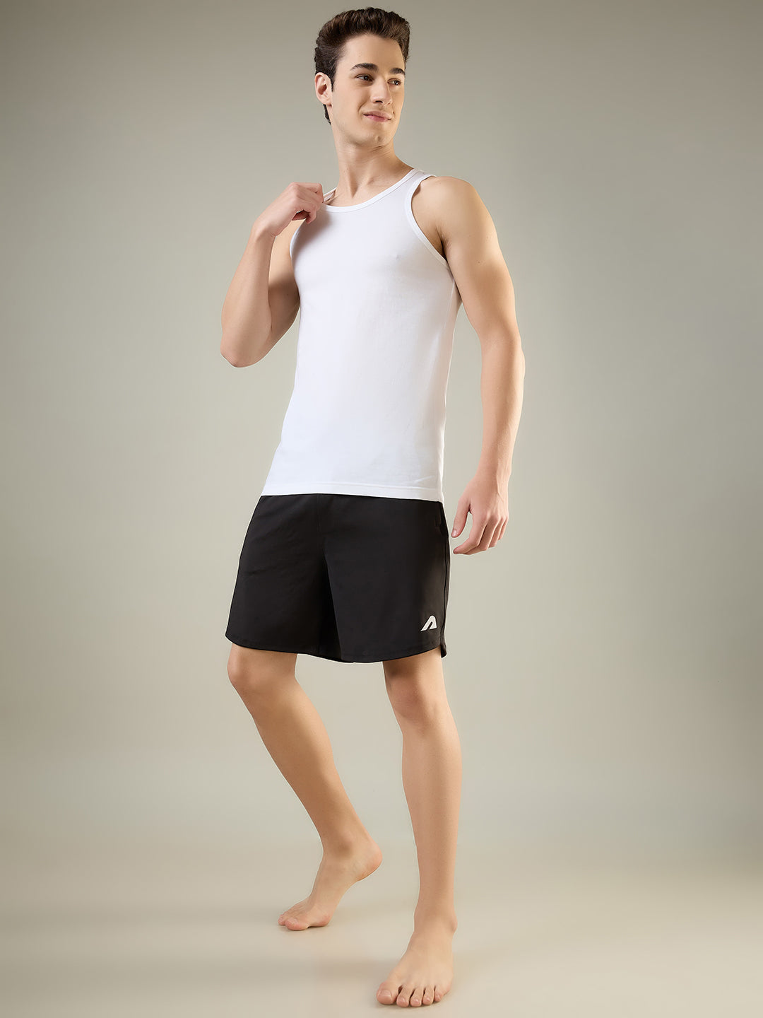 Park Avenue Men White Cotton Vest Pack Of 2